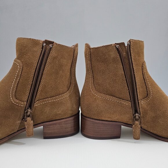 NEW Cole Haan Naia Ankle Boot Womens 8 Golden Toffee Suede Western Cowgirl Fall - Picture 4 of 14